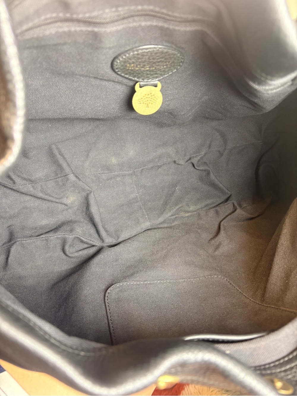 Mulberry Brown Pebbled Leather Shoulder Hobo with Gold Hardware - Picture 8 of 11